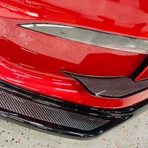 B.P.W. GT3 Winglets / Canards (Black Painted Finish) specifically designed to fit the contours of the 2021-2022 Tesla Model S Plaid and LR.